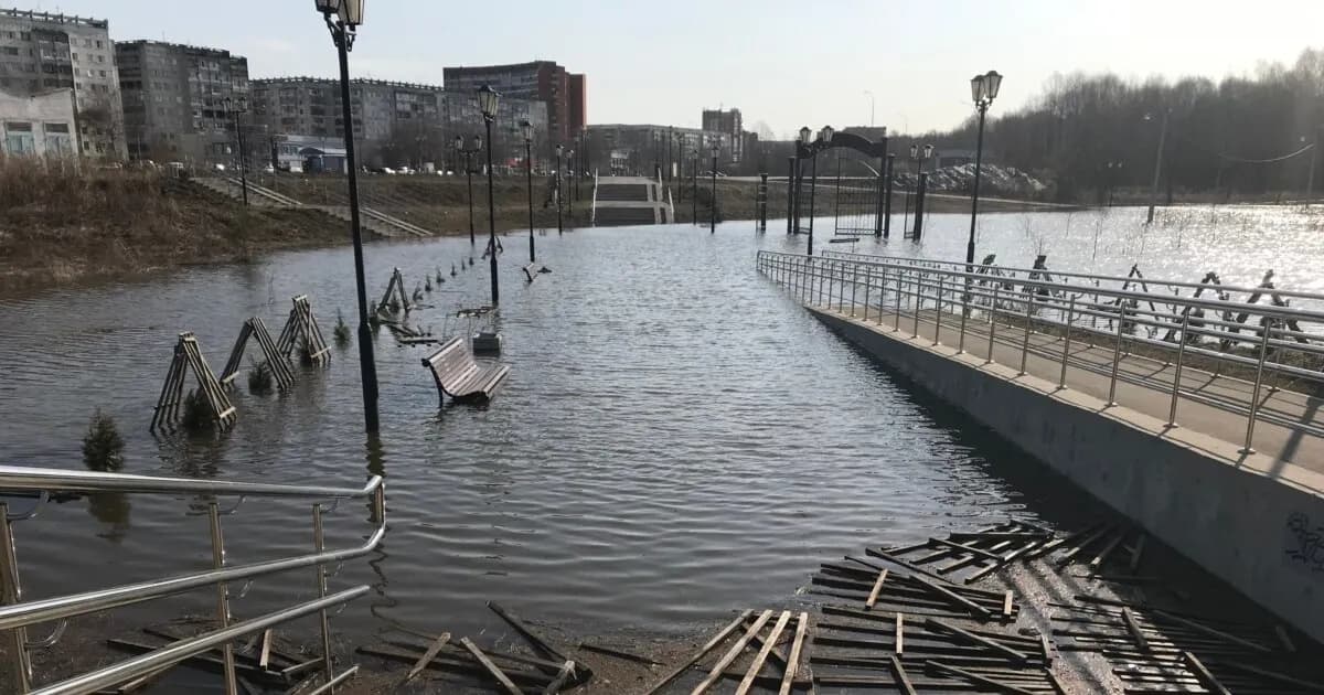 Затопленная «Аллея здоровья» (Йошкар-Ола)